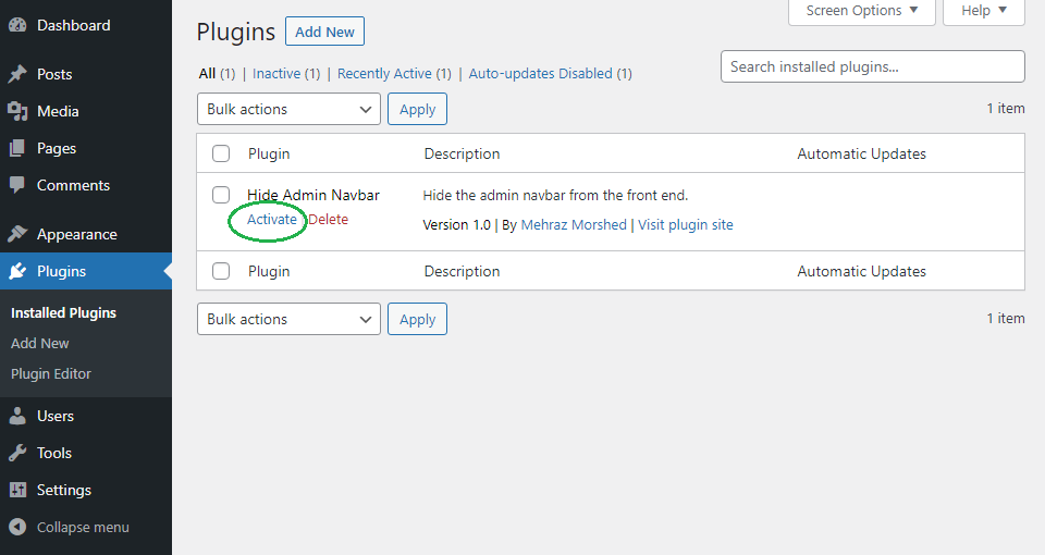 Hide Admin Navbar &#8211; Disable Admin Bar, Remove Admin Toolbar from Frontend