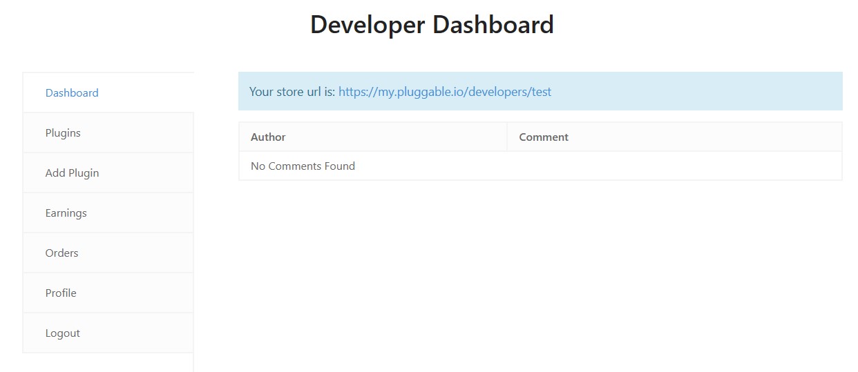 Pluggable plugin marketplace - developer dashboard options