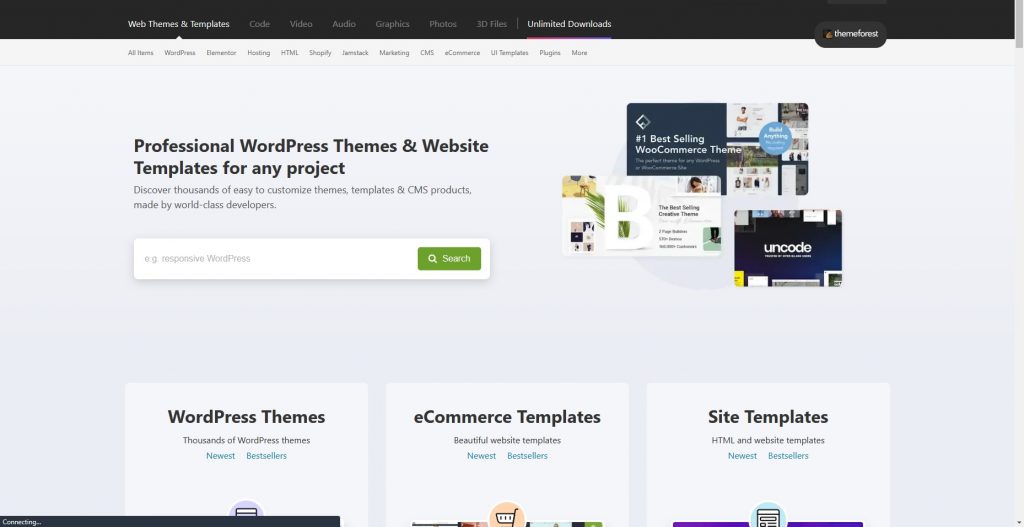 ThemeForest - WordPress theme marketplace